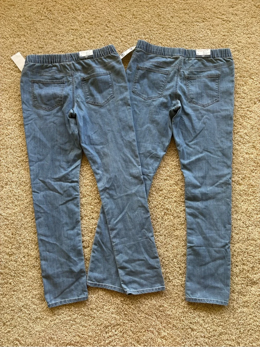 NWT Lot of 2 OshKosh B’Gosh Girls Denim Jeggings - Light Wash Size 14